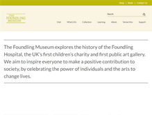 Tablet Screenshot of foundlingmuseum.org.uk